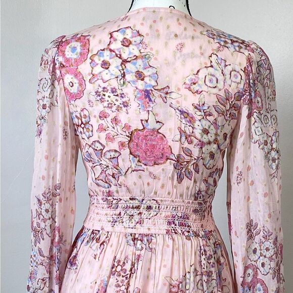 HEMANT & NANDITA Floral Print Button-Front Minidress size S - Picture 9 of 16